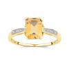 BAGUE LOU CITRINE TAILLE EMERAUDE