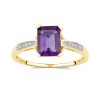 Bague Lou améthyste et diamant