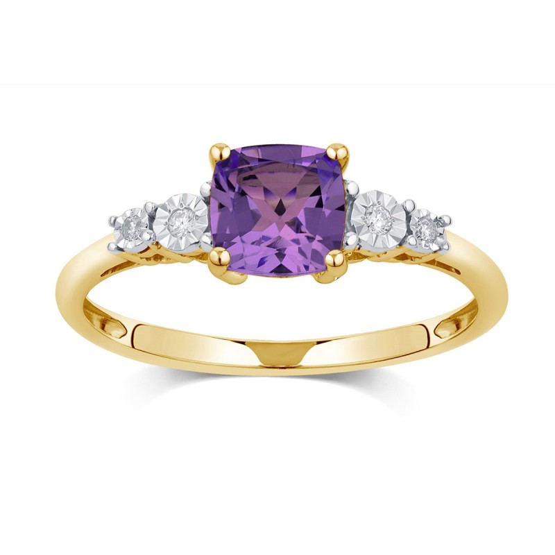 Bague Lou pierre fine en or 9 carats
