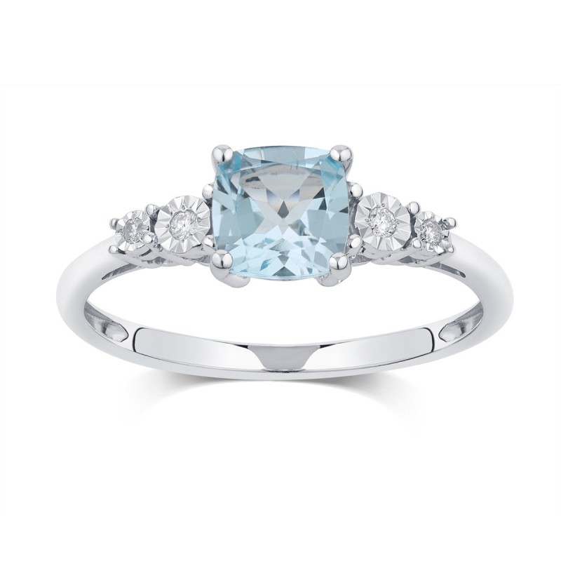 Bague Lou pierre fine en or 9 carats