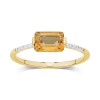 Bague Lou pierre fine et diamant en or 9 carats