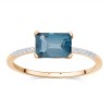 Bague Lou pierre fine et diamant en or 9 carats