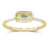 Bague Lou pierre fine et diamant en or 9 carats