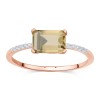 Bague Lou toi et moi pierre fine et diamant en or 9 carats