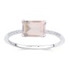 Bague Lou toi et moi pierre fine et diamant en or 9 carats