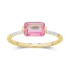 Bague Lou pierre fine et diamant en or 9 carats