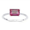 Bague Lou pierre fine et diamant en or 9 carats