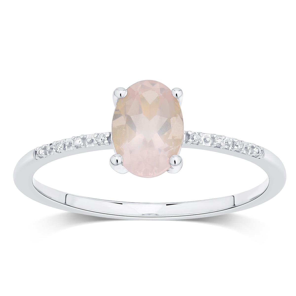 Lou Ring with Fine Gemstone and Diamond in 9-Carat Gold