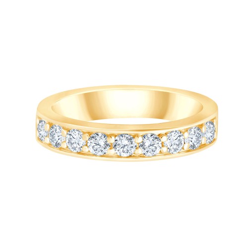DEMI ALLIANCE EVIDENCE RAIL GRIFFES 9 DIAMANTS 0.62 CT