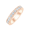 EVIDENCE HALF-ETERNITY RING, CLAW-SET, 9 DIAMONDS, 0.62 CT
