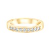 DEMI ALLIANCE EVIDENCE SERTI RAIL GRIFFES 9 DIAMANTS 0.25 CT