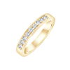 DEMI ALLIANCE EVIDENCE SERTI RAIL GRIFFES 9 DIAMANTS 0.25 CT