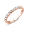 DEMI ALLIANCE EVIDENCE 4 GRIFFES 9 DIAMANTS 0.25 CT