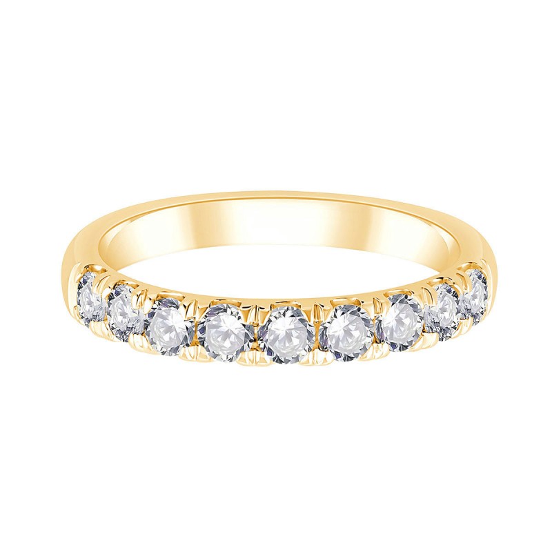 DEMI ALLIANCE EVIDENCE 4 GRIFFES 9 DIAMANTS 0.80 CT