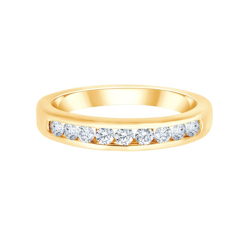 EVIDENCE CHANNEL-SET ETERNITY RING 9 DIAMONDS 0.38 CT
