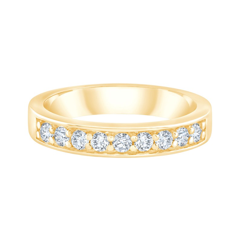 DEMI ALLIANCE EVIDENCE RAIL GRIFFES 9 DIAMANTS 0.38 CT