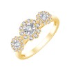 BAGUE MARGUERITE ROND TRILOGIE