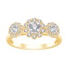 BAGUE MARGUERITE ROND TRILOGIE