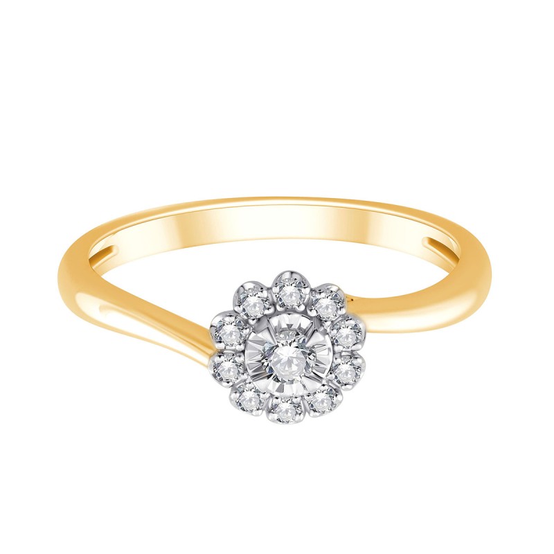 BAGUE MARGUERITE RONDE ASYMÉTRIQUE