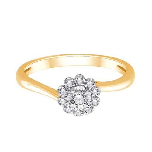 BAGUE MARGUERITE RONDE ASYMÉTRIQUE