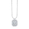 COLLIER ENTOURÉ CAPRICE TAILLE EMERAUDE 0.50 CT