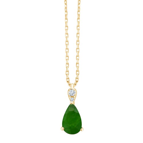 COLLIER EMMY ÉMERAUDE ET DIAMANT