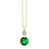 COLLIER ERIN ÉMERAUDE ET DIAMANT