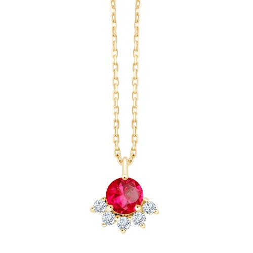 ANNABELLE RUBY AND DIAMOND NECKLACE