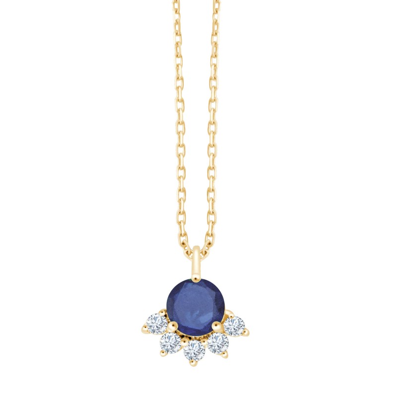 ANNABELLE SAPPHIRE AND DIAMOND NECKLACE