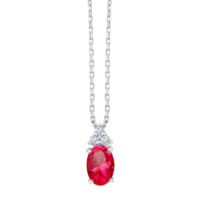 MAGGIE RUBY AND DIAMOND NECKLACE