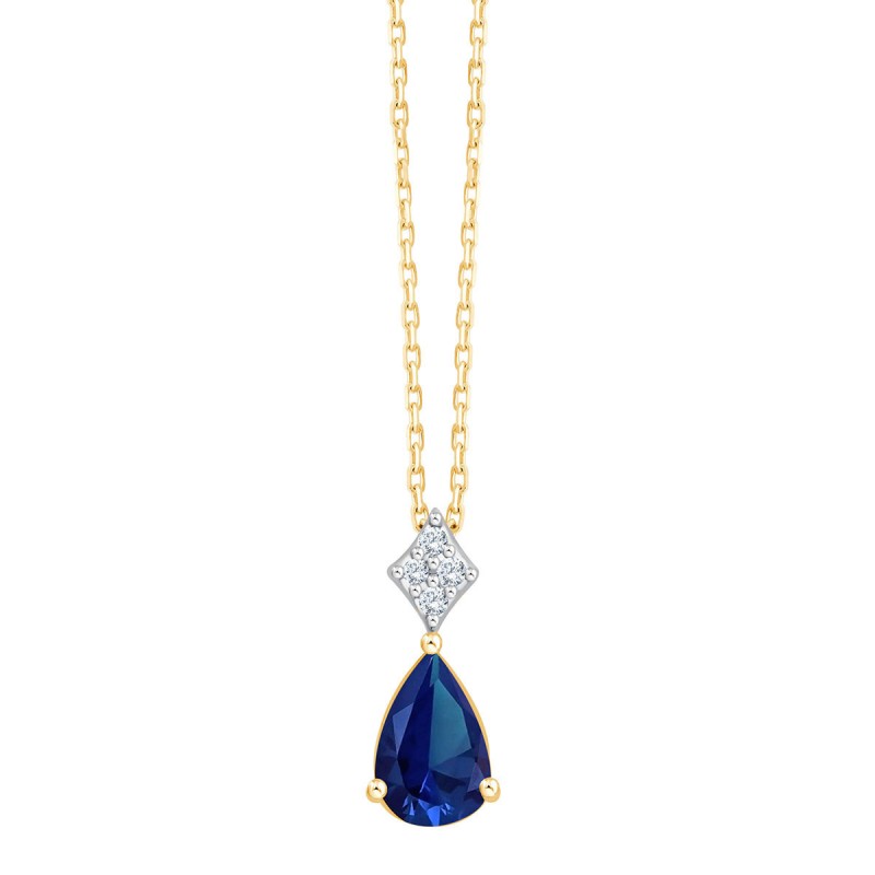 COLLIER GEORGIE SAPHIR ET DIAMANT