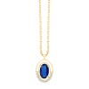 COLLIER LEILA SAPHIR ET DIAMANT
