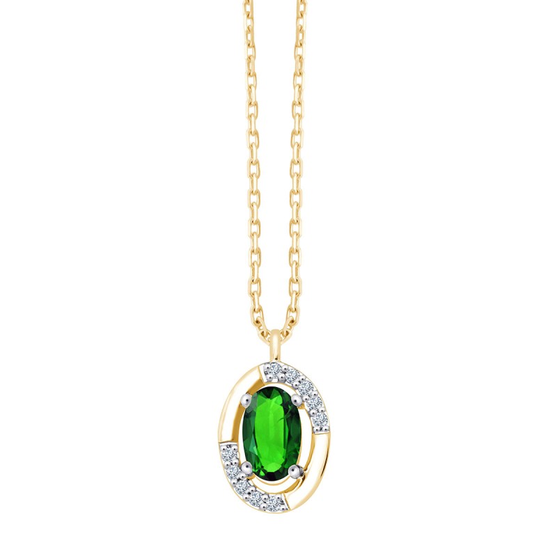 COLLIER MINA ÉMERAUDE ET DIAMANT