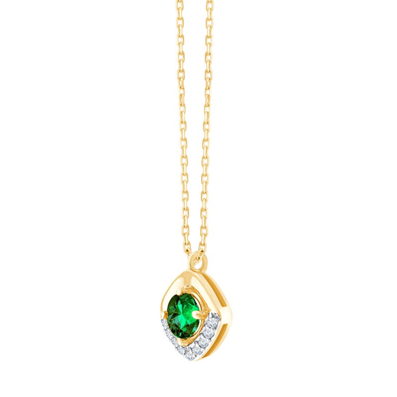 COLLIER LALLA ÉMERAUDE ET DIAMANT