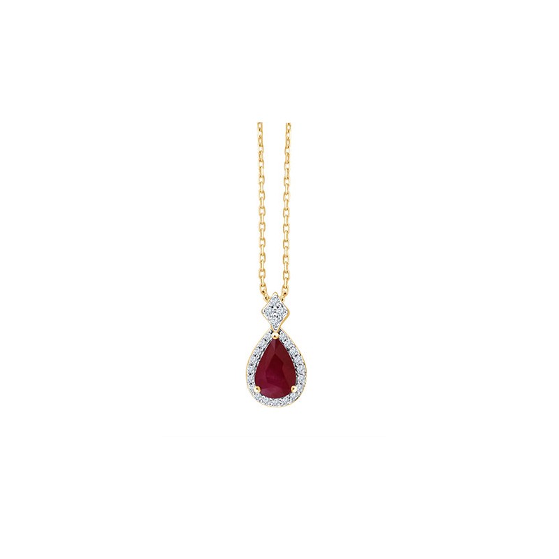 SYBIL RUBY AND DIAMOND NECKLACE
