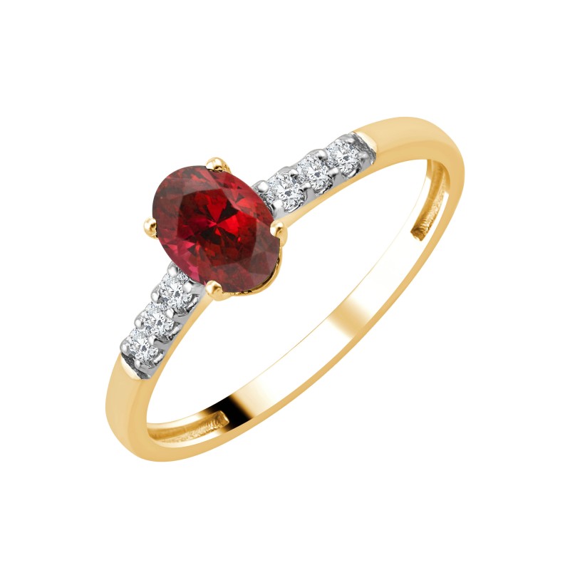 BAGUE MAVIS RUBIS ET DIAMANT