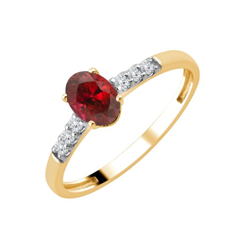 BAGUE MAVIS RUBIS ET DIAMANT