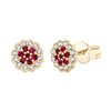 Boucles d'oreilles Flore Rubis