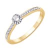 Fiona Solitaire with Rail-Set Side Stones