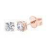 Boucles d'oreilles or jaune diamant de synthèse
