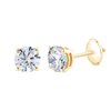 4-claw earrings – 1ct