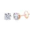 4-claw earrings – 1ct
