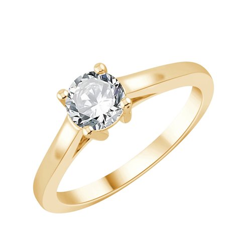 Bague solitaire 4 griffes – 0