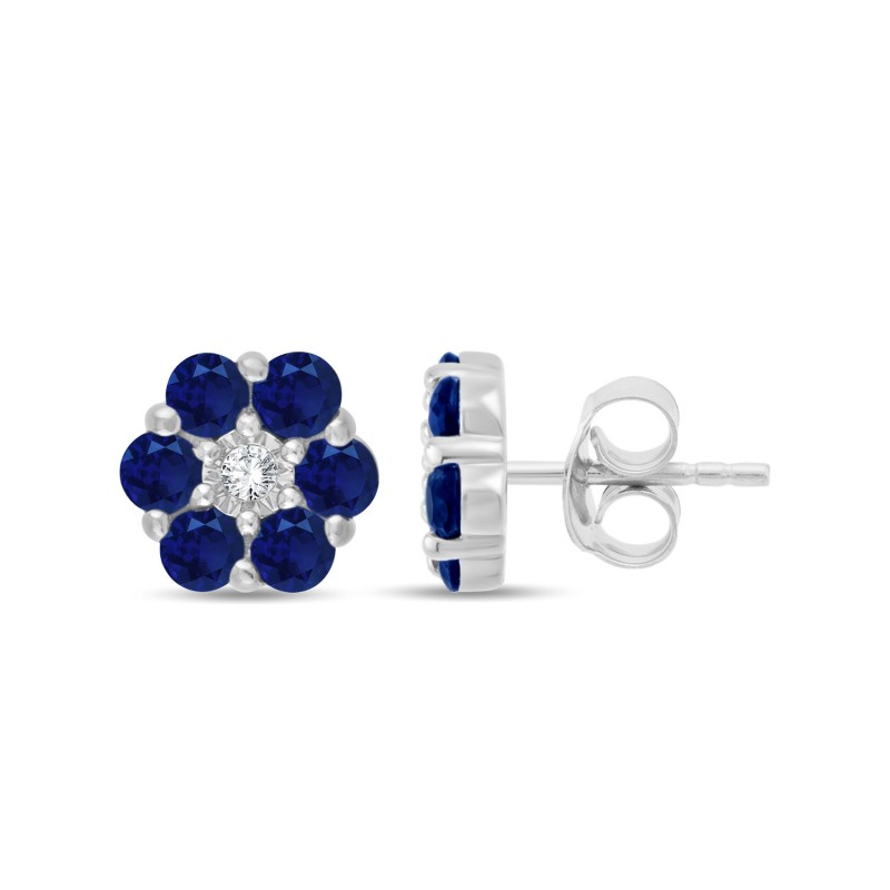 SAPPHIRE AND DIAMOND EARRINGS W6/E5