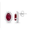 BOUCLES D'OREILLES RUBIS ET DIAMANTS W7/E4