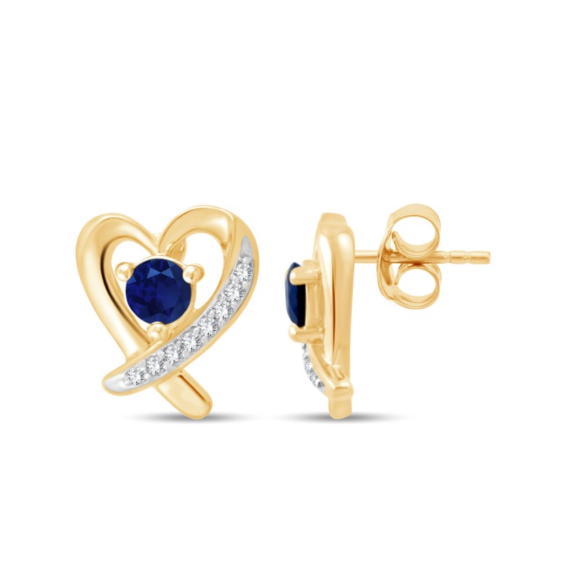 SAPPHIRE AND DIAMOND EARRINGS W7/E3