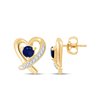 BOUCLES D'OREILLES SAPHIR ET DIAMANTS W7/E3