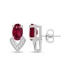 BOUCLES D'OREILLES RUBIS ET DIAMANTS W7/E10