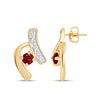 BOUCLES D'OREILLES RUBIS ET DIAMANTS W7/E11