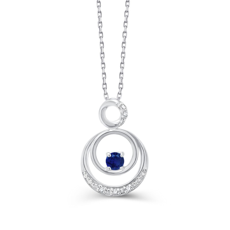 SAPPHIRE AND DIAMOND NECKLACE W6/C2